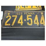 1929 PA License Plate