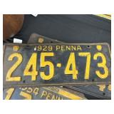 1929 PA License Plate