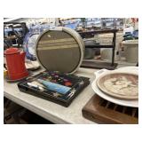 Paper Holder w/ Stand, Game Brd. & Coffeepot