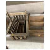 Planters w/ Wood Crafted Stepstool