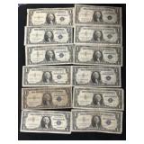 (12) $1 Silver Certificates