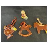 Redware Ornaments w/ Hummel Figurine