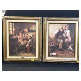 (2) Norman Rockwell Prints on Canvas