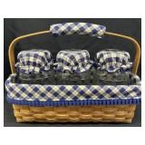 Longaberger Basket w/ Jars