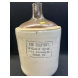 York Co. Advertising Stoneware Jug