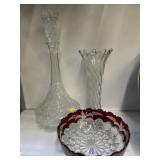 Decanter Bottle w/ Vase & Bowl
