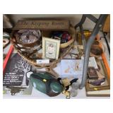 Home Decor, Woven Basket & Duck Decoy