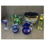 Grp. Decorative Unmarked Art Glass