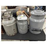 (3) Gray Agateware