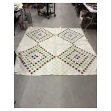 Vintage Cathedral Window Pattern Quilt
