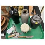 Stoneware Storage Crocks w/ Bottle