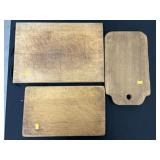 (3) Wooden Cutting Boards