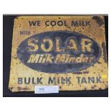 Vintage Steel Milk Sign
