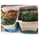(2) Totes of Artificial Decor
