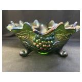 Carnival Glass Footed Bowl