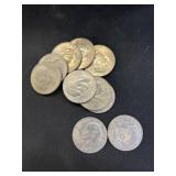 (12) Eisenhower $1 Coins