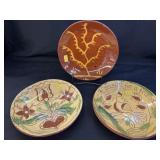 (3) Breininger Redware Plates