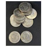 (12) Eisenhower $1 Coins
