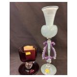 (2) Art Glass Vases