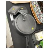 (3) Unmarked Cast Iron Frying Pans
