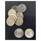 (12) Eisenhower $1 Coins