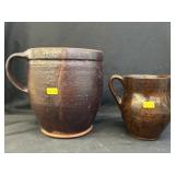 Redware Storage Crock w/ Pitcher