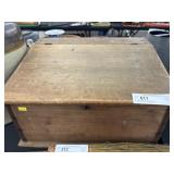 19th C. Slant Lid Storage Box