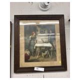 European Framed Lithograph