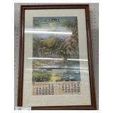Framed Advertising Calendar