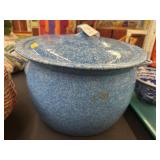 Blue Agateware Kettle