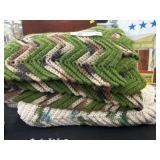 (2) crafted Afghans