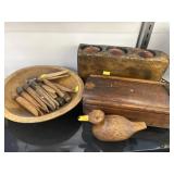 Grp. Antique Wooden Wares w/ Clothes Pins