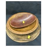 Game Board w/ Carved Wood Bowls