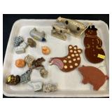 Redware Ornaments w/ Wage Figurines