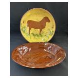 (2) Breininger Redware Bowls