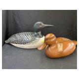 Roe & Unsigned Carved Wood Decoys