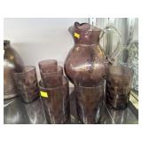 Amethyst Coin Spot Pattern Water Pitcher Set