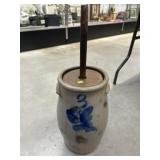 Slip Decorated Stoneware Butterchurn
