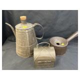 (3) Primitive Pcs. Tinware