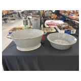 Gray Agateware Basins
