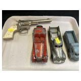 Hubley Cap Gun w/ Vintage Toy Vehicles