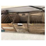 (3) Wooden Fruit Crates