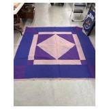 Contemporary Floral Embroidered Amish Quilt
