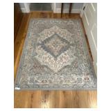 Blue Geometric Pattern Rug