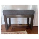Gray Upholstered Bench