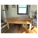 Primitive 2-Drawer Farm Table