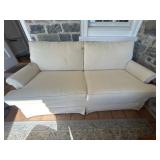 White Upholstered Sleeper Sofa