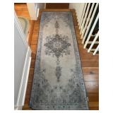 Blue Floral Runner Rug