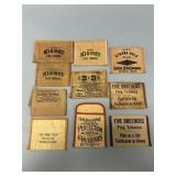 Ten Antique Tobacco Advertising Canvas Pouches