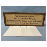 1930s RJ Reynolds Tobacco Factory Workers Sign